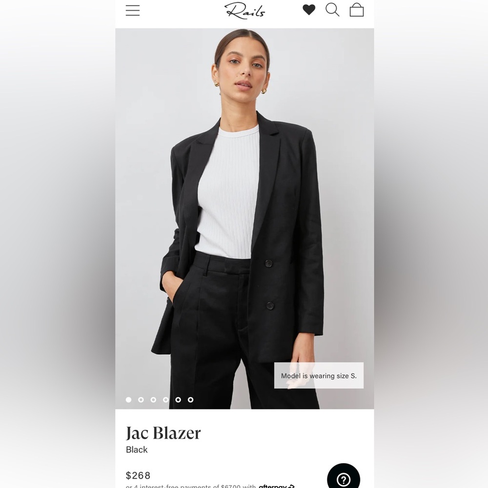 RAILS Black Blazer New w/ Tags